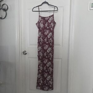 J for Justify Maroon Floral Maxi Dress